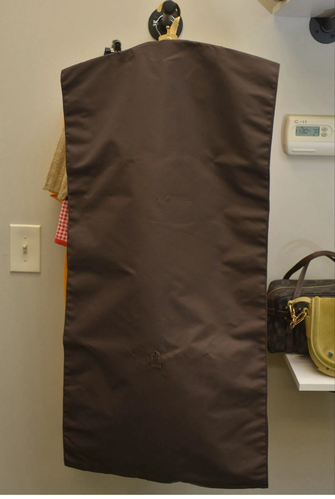 LOUIS VUITTON Brown LV Logo Garment Cover Bag with LV Hanger