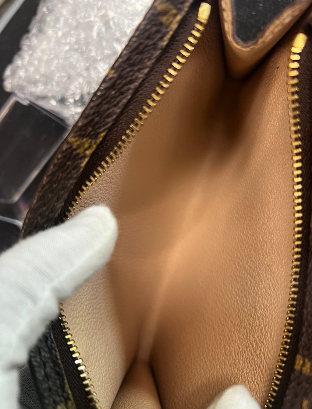 Louis Vuitton Pochette Accessory Pouch Brown Leather