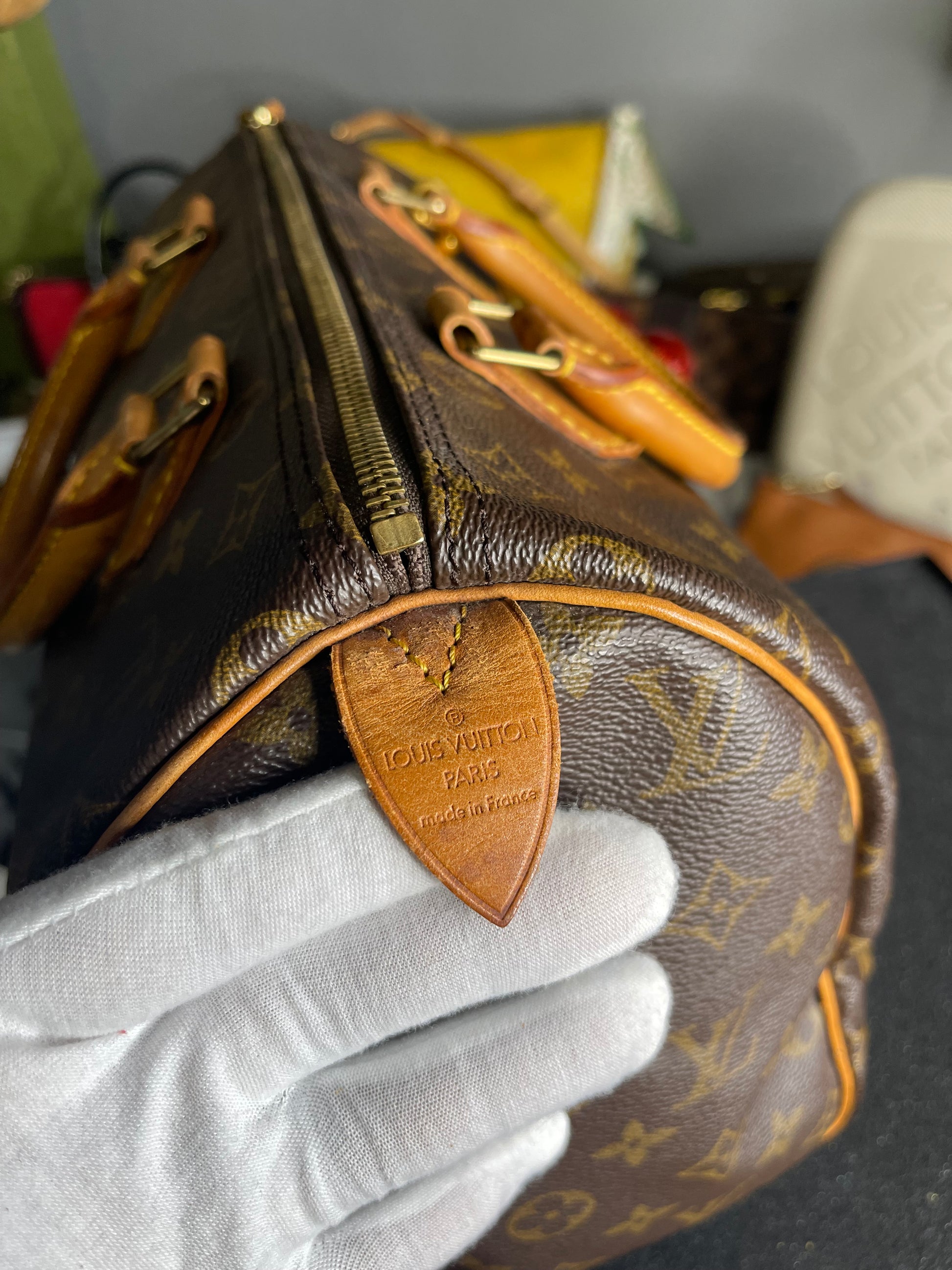 Louis Vuitton Speedy 30 LV Monogram Satchel Bag