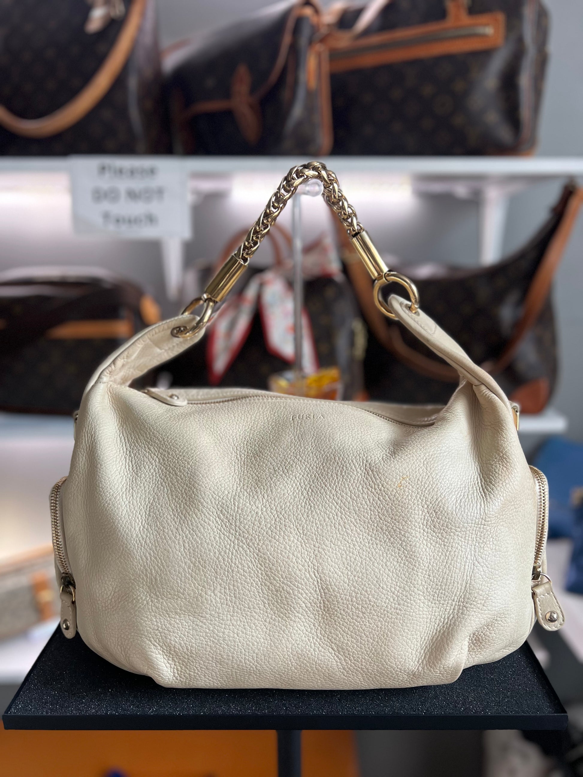 Furla Vintage Leather 2Way Shoulder Cross Body Bag