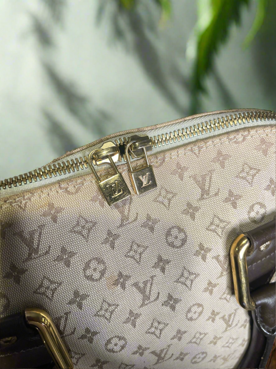 Authentic Louis Vuitton Monogram Mini Lin Alma Haut Bag Vintage