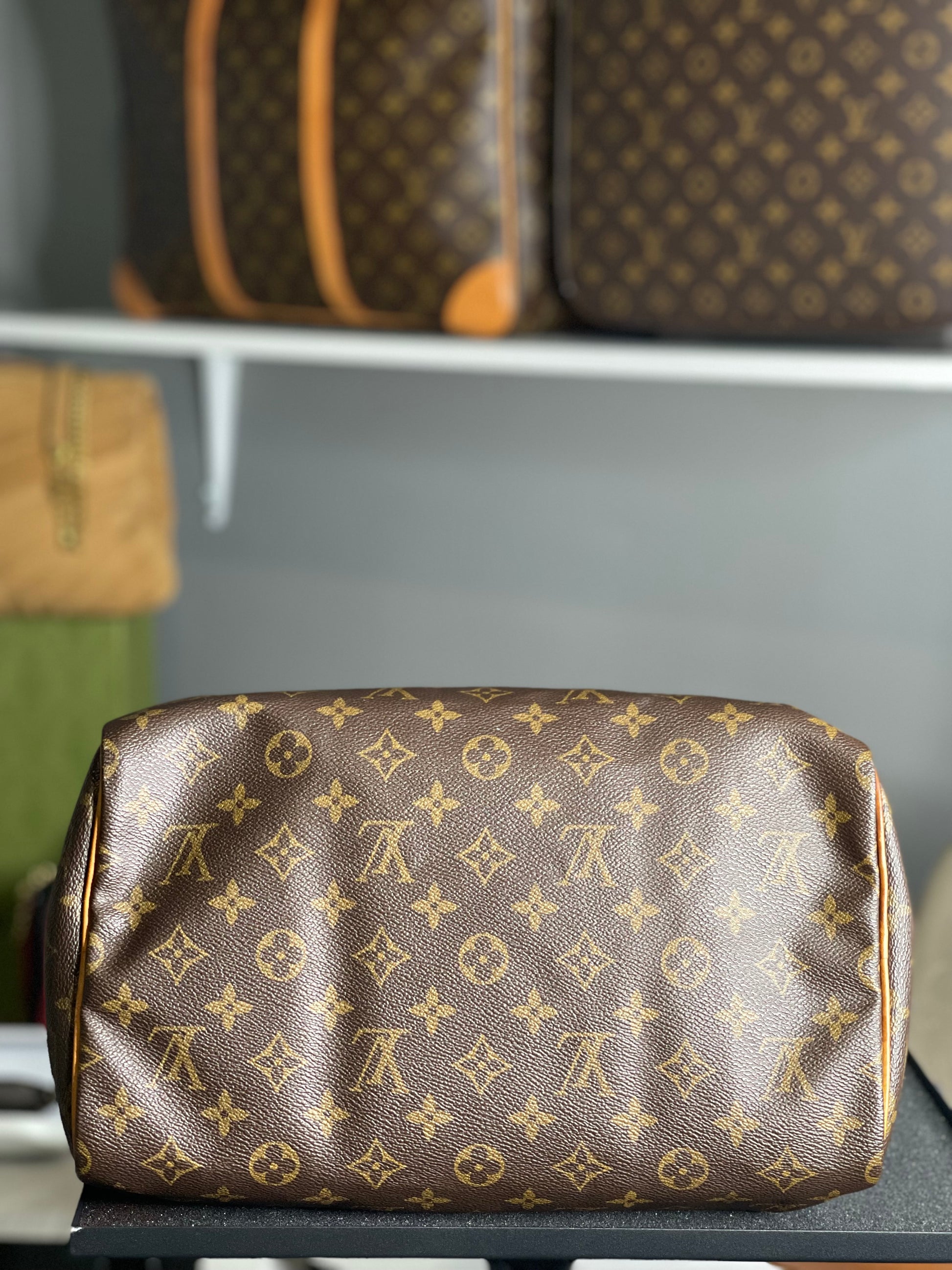 Louis Vuitton Speedy 30 LV Monogram Satchel Bag