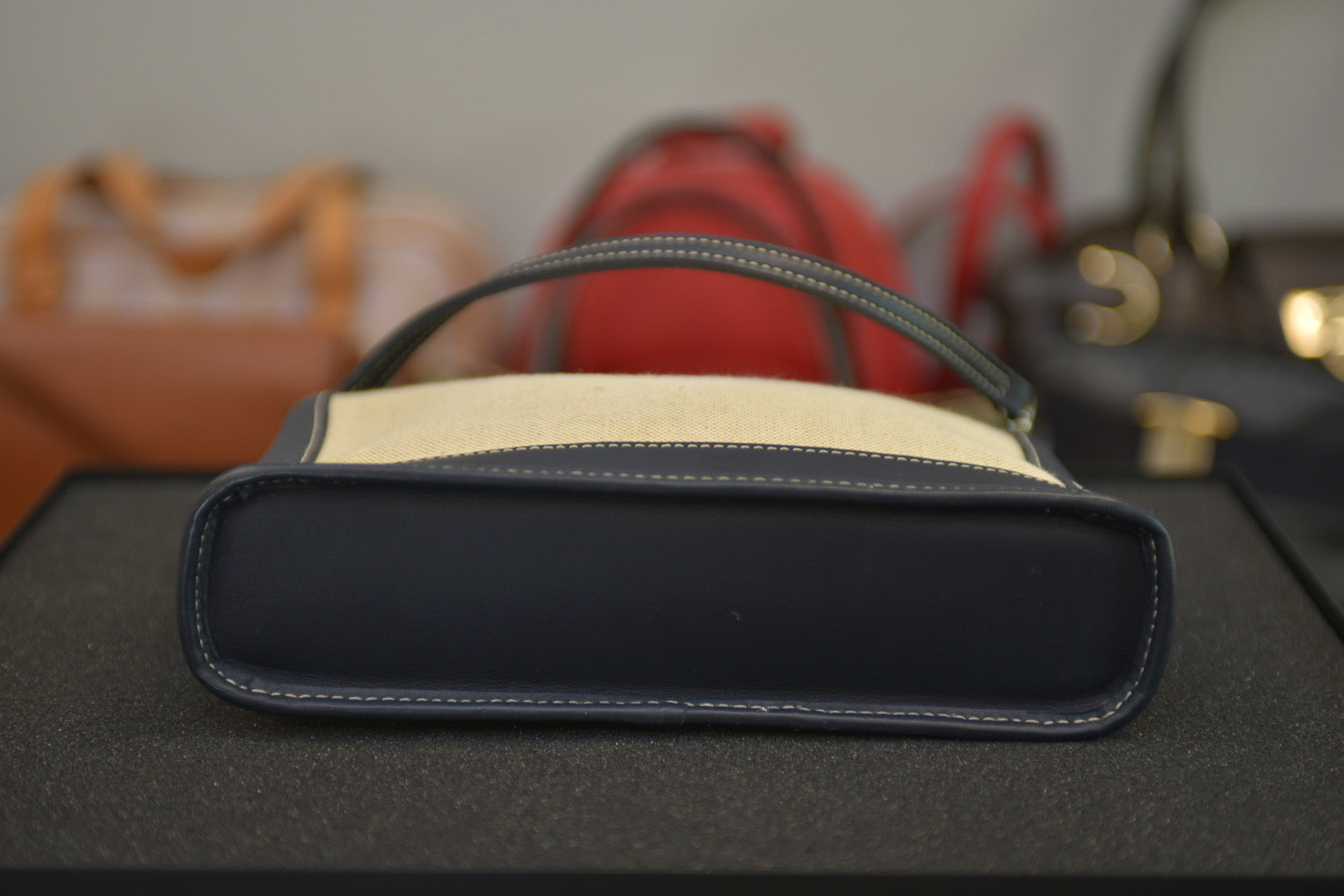 COACH Hand Bag Pouch Purse Canvas Leather