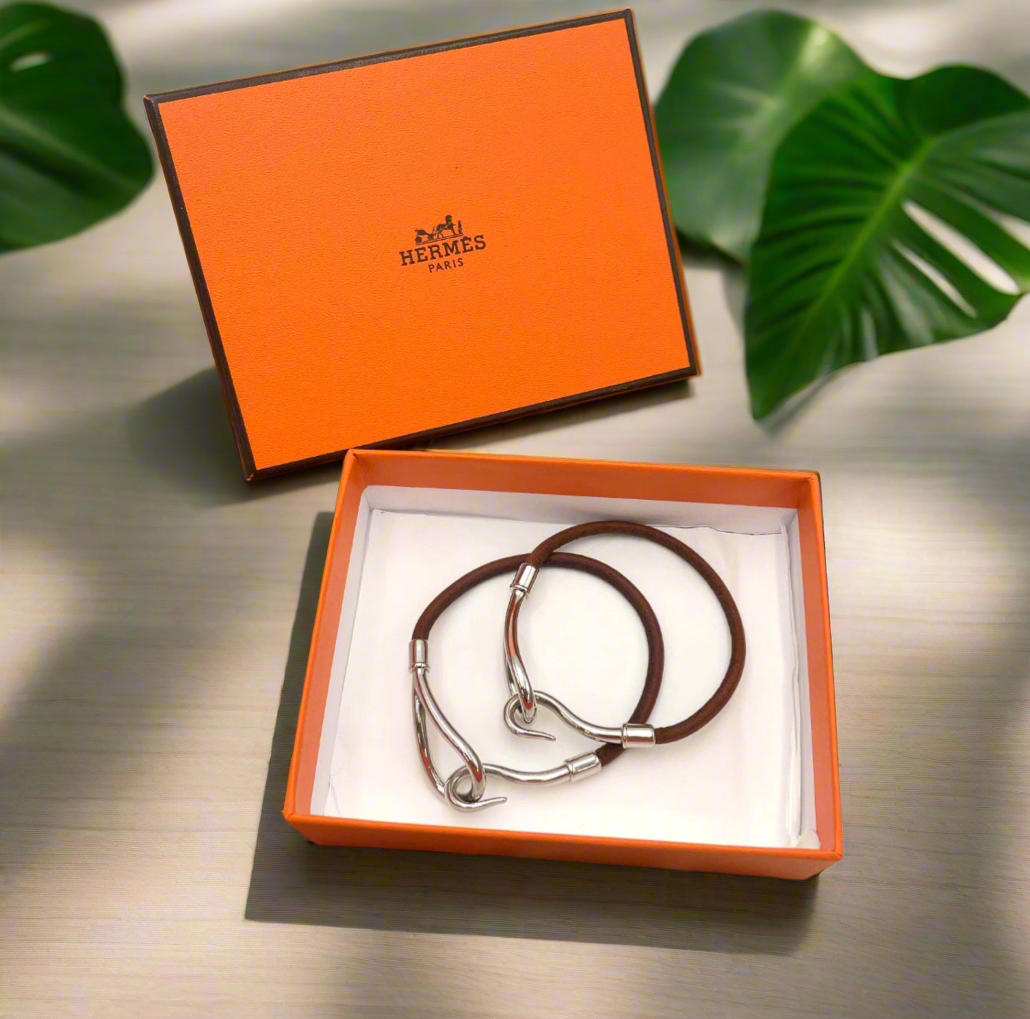 Hermes Jumbo Breath SV Leather Bracelet Set2