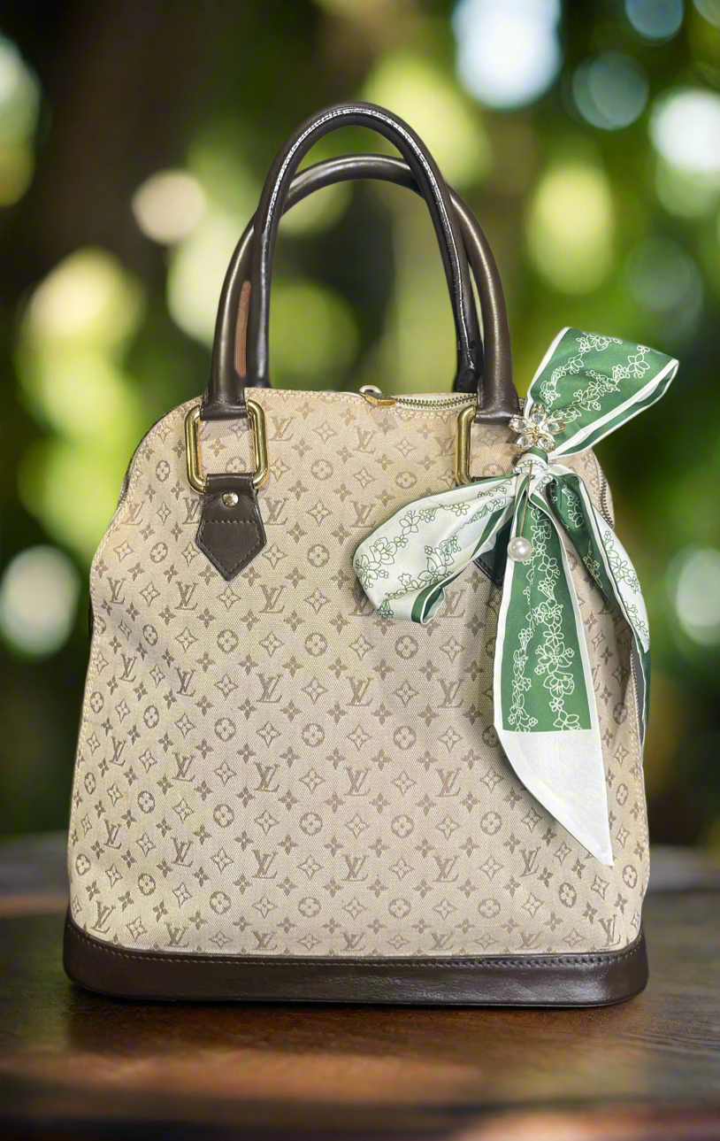 Authentic Louis Vuitton Monogram Mini Lin Alma Haut Bag Vintage