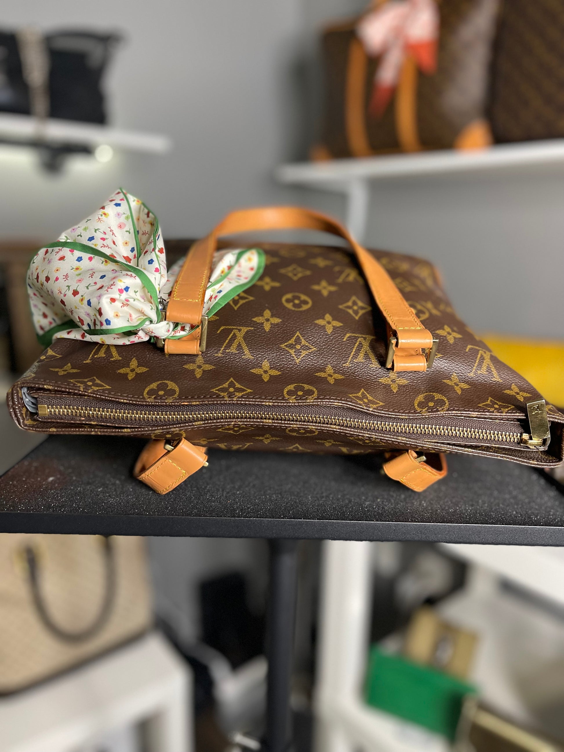 Louis Vuitton LV Shoulder Bag Cabas Piano Brown Monogram