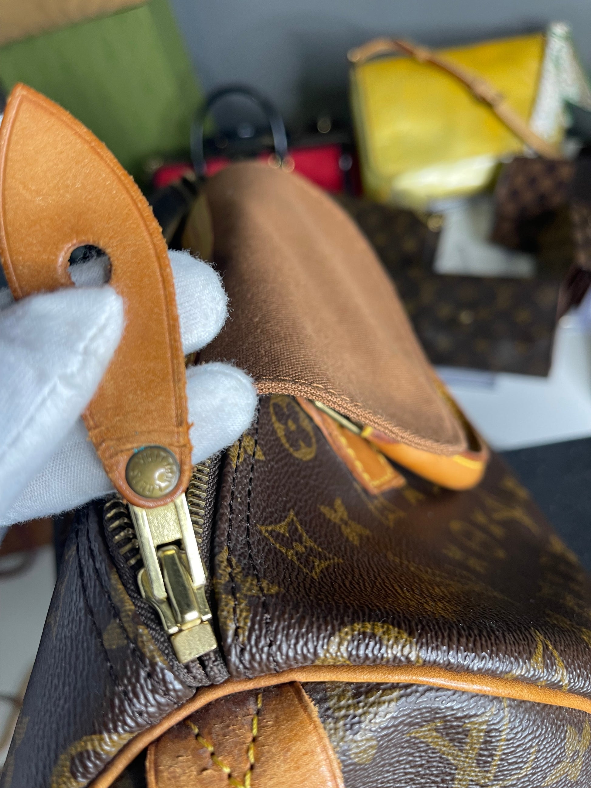 Louis Vuitton Speedy 30 LV Monogram Satchel Bag