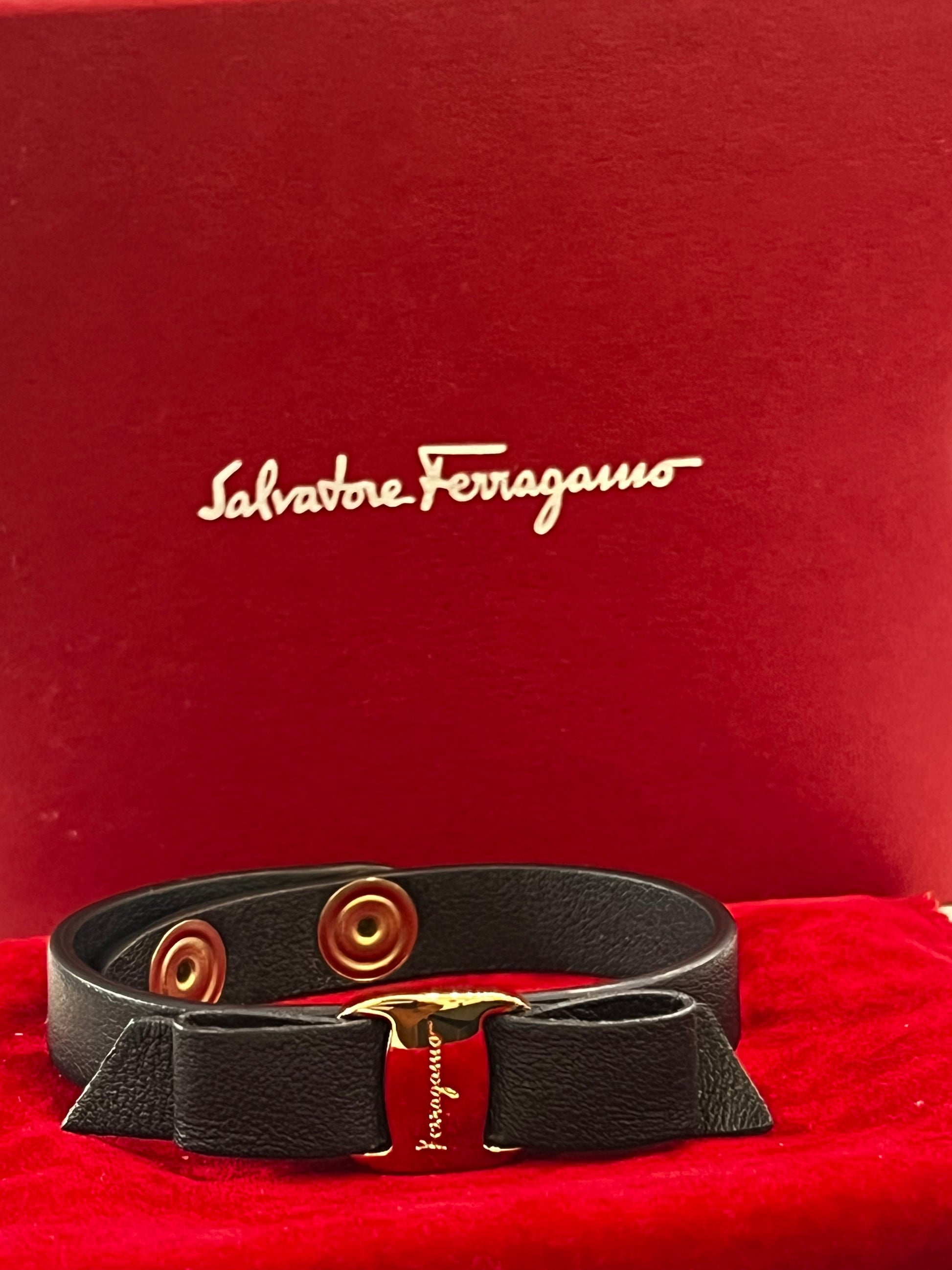 Salvatore Ferragamo Vara Ribbon Bracelet Leather