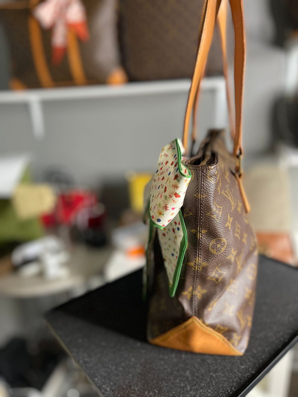 Louis Vuitton LV Shoulder Bag Cabas Piano Brown Monogram