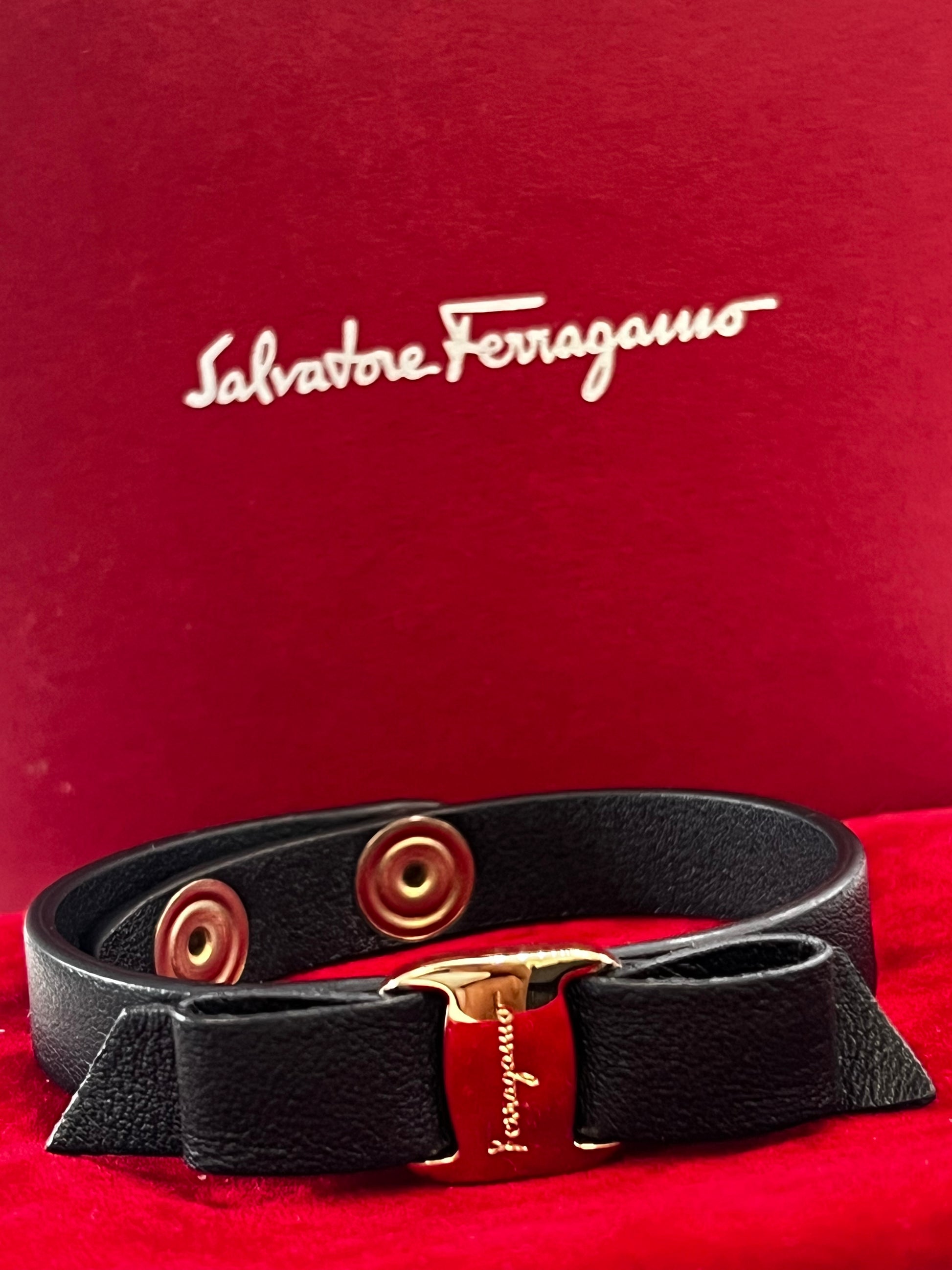 Salvatore Ferragamo Vara Ribbon Bracelet Leather