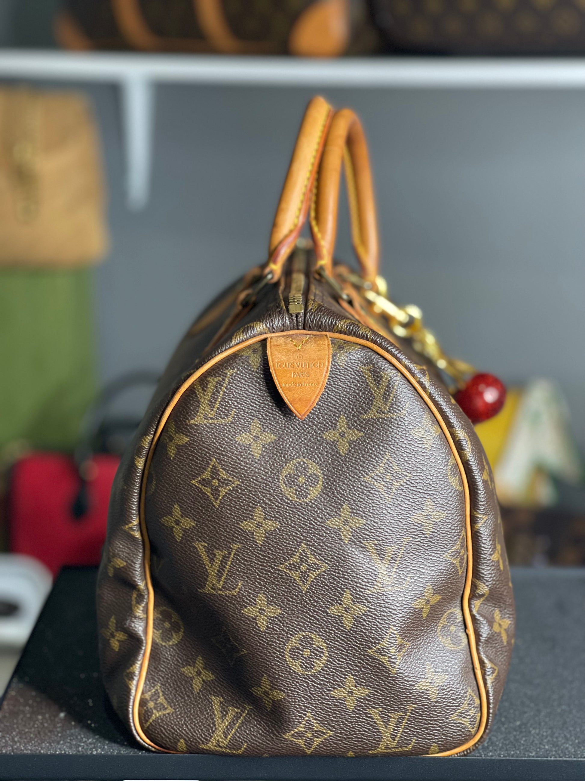 Louis Vuitton Speedy 30 LV Monogram Satchel Bag