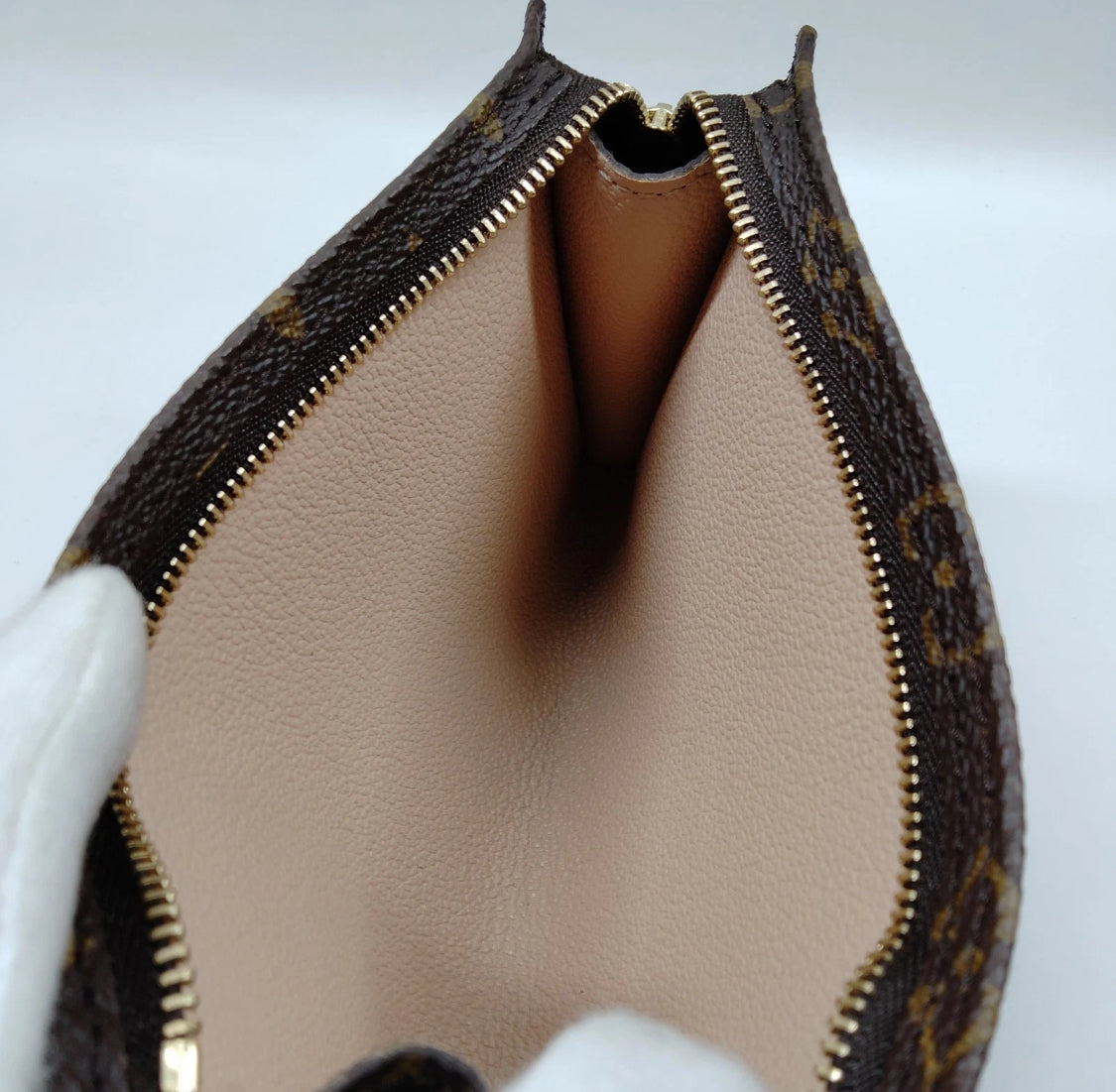 Louis Vuitton Pochette Accessory Pouch Brown Leather/ Crossbody
