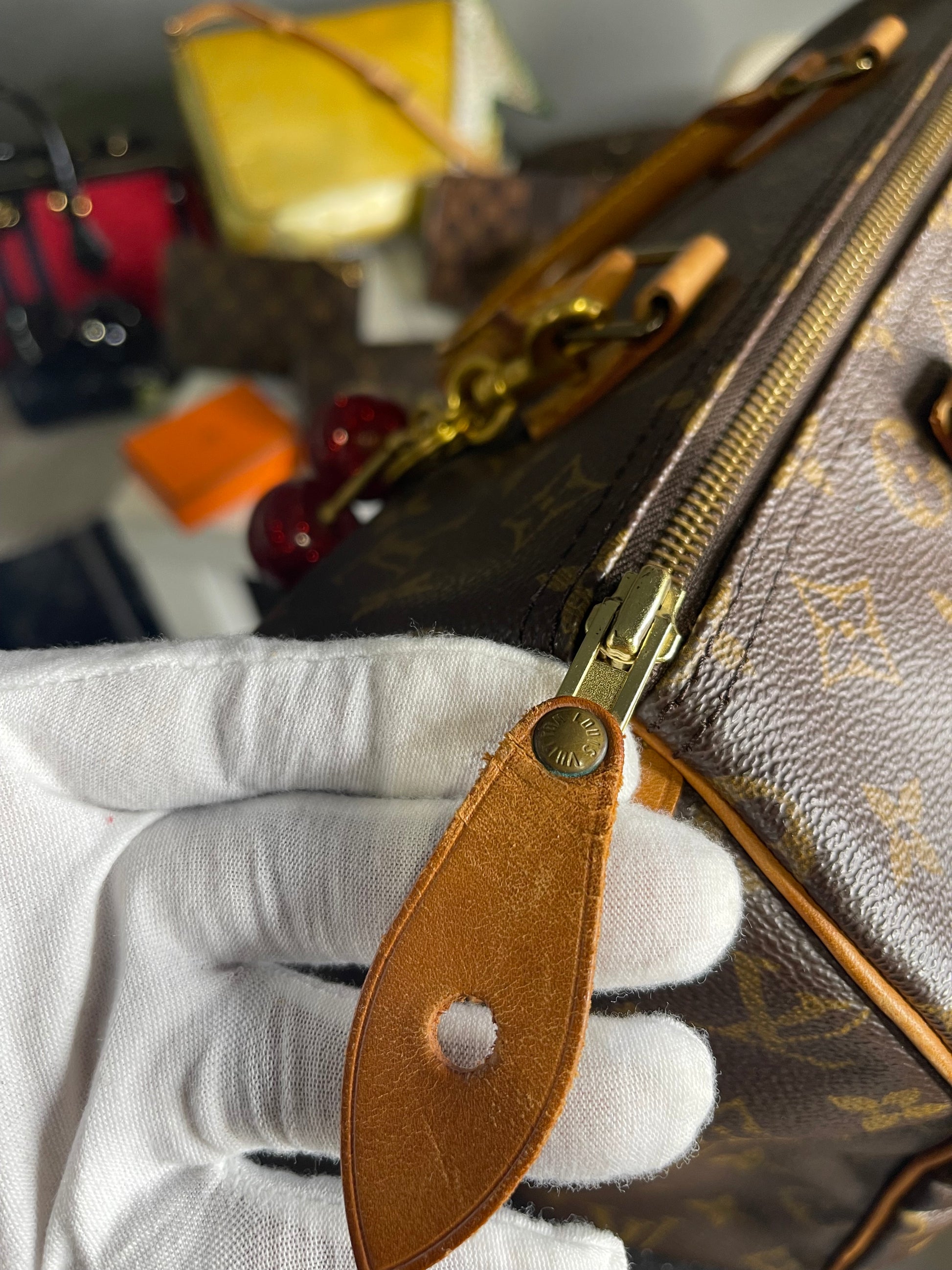 Louis Vuitton Speedy 30 LV Monogram Satchel Bag