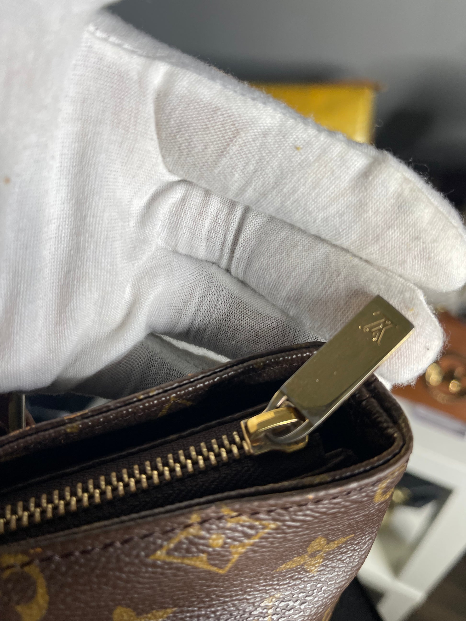Louis Vuitton LV Shoulder Bag Cabas Piano Brown Monogram