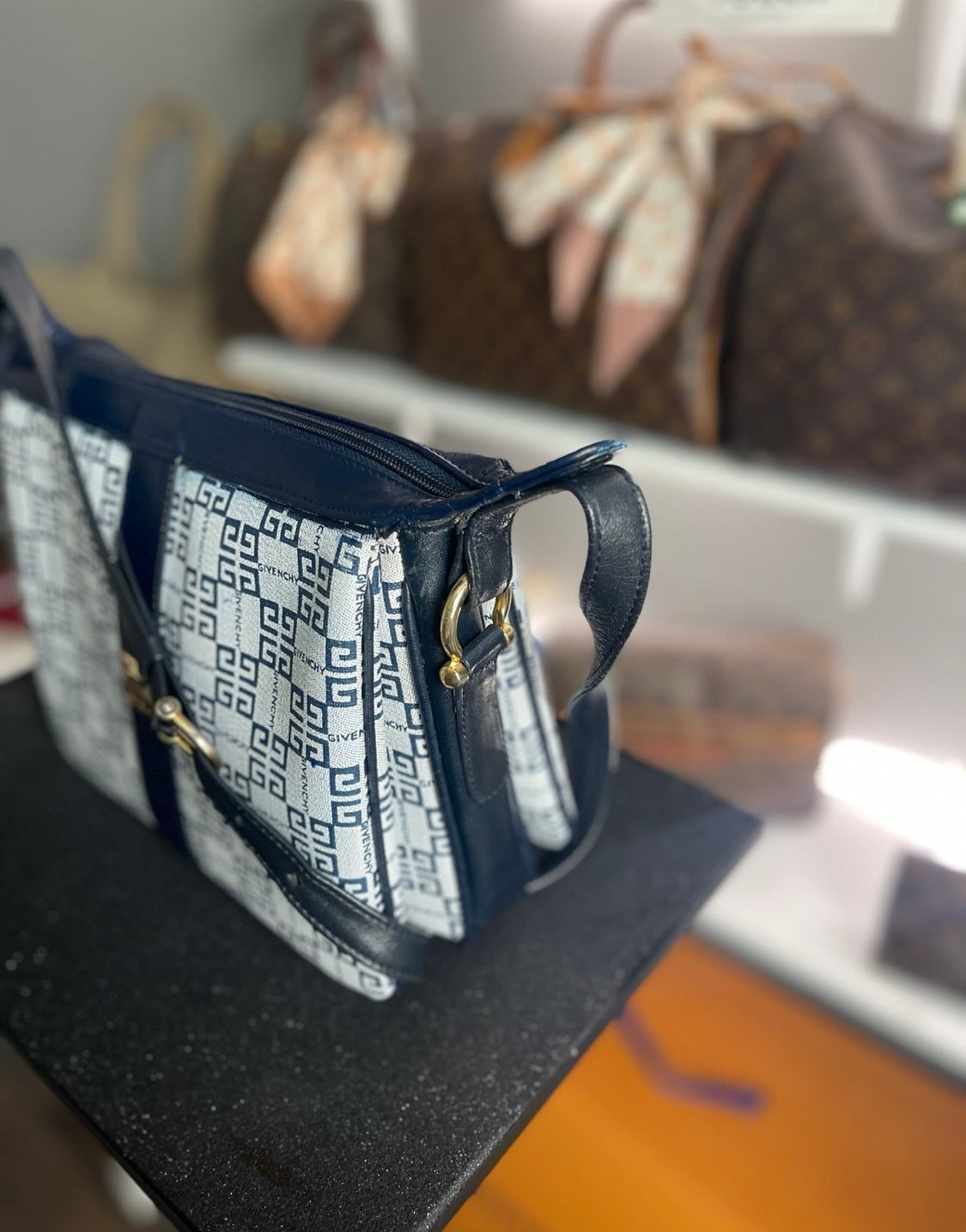 Givenchy Monogram 4G Gold Hardware PVC x Leather Shoulder Bg